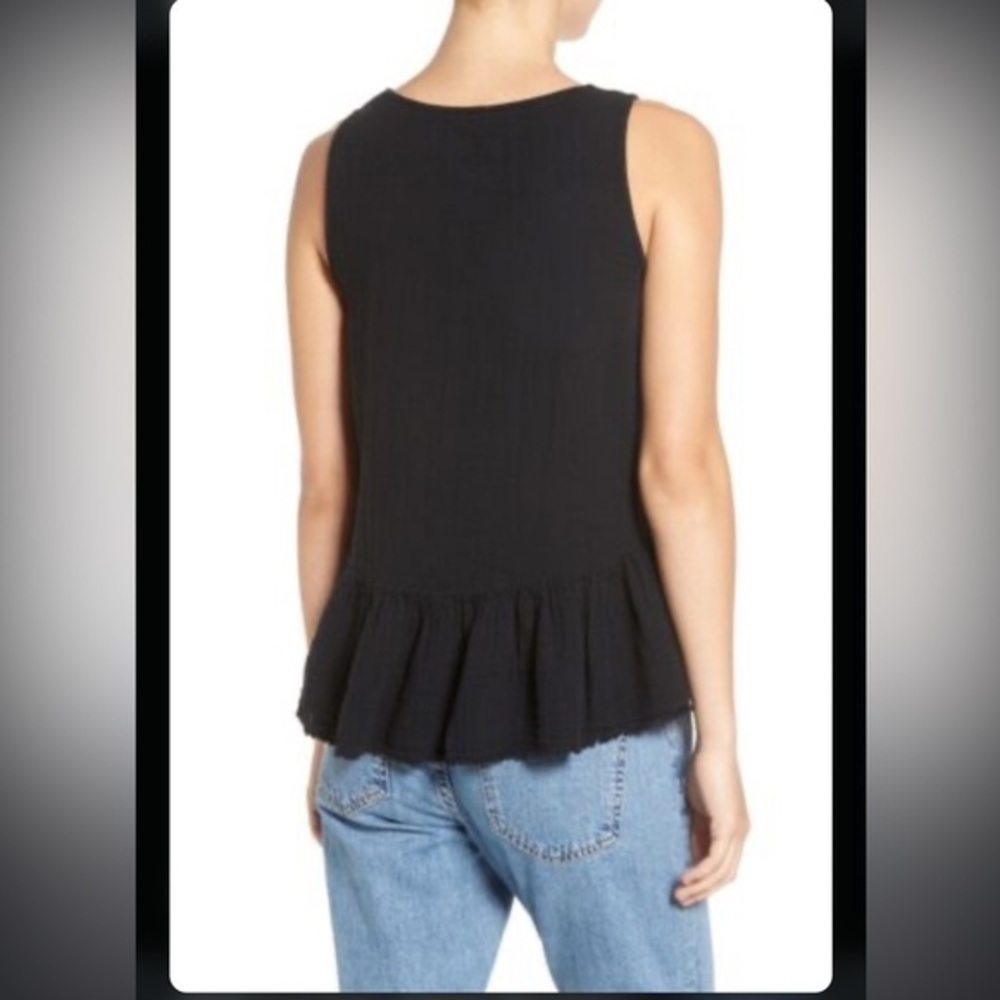 Current/Elliott the ballet tank black 100% cotton 2 M - Picture 2 of 6